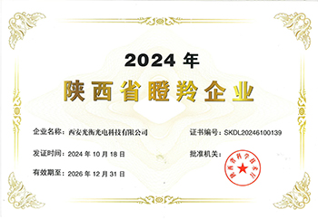 光衡光电瞪羚企业证书